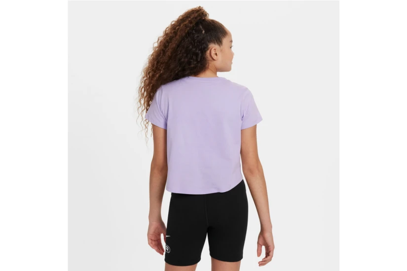 Nike Futura Παιδική Κοντομάνικη Crop Top Μπλούζα Λιλά