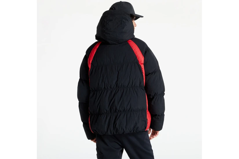 Jordan Essentials Ανδρικό Puffer Μπουφάν Μαύρο, Κόκκινο
