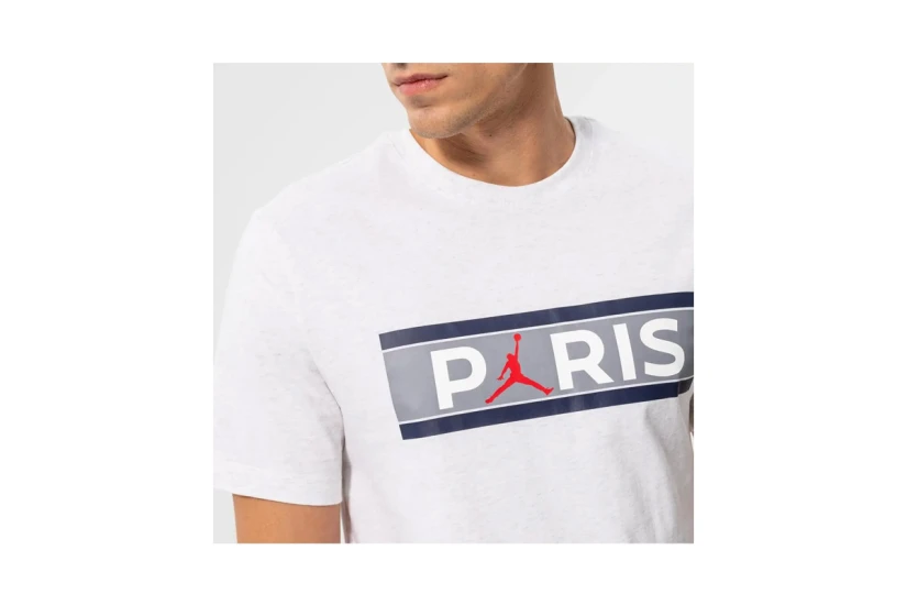 Jordan Paris Saint-Germain Ανδρικό Κοντομάνικο T-Shirt Λευκό