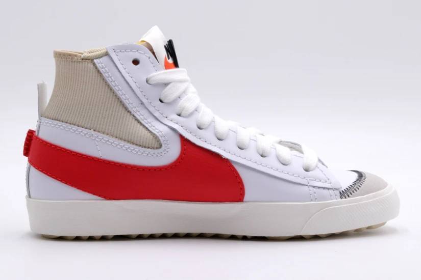 Nike Blazer Mid 77 Jumbo Ανδρικά Sneakers Λευκά, Γκρι, Κόκκινα