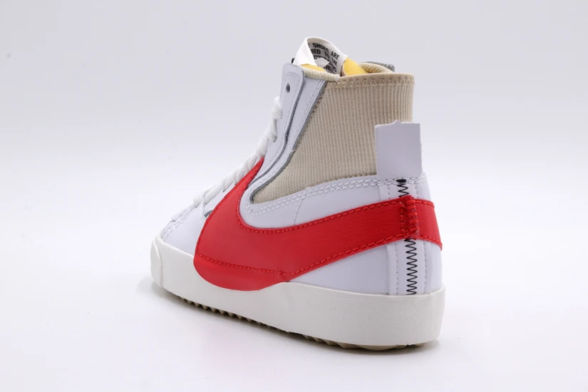 Nike Blazer Mid 77 Jumbo Ανδρικά Sneakers Λευκά, Γκρι, Κόκκινα