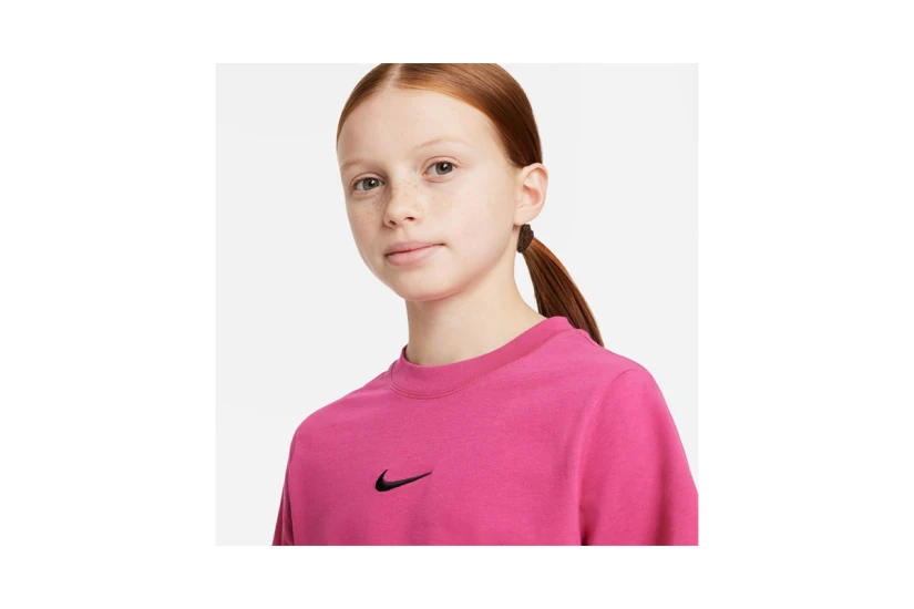 Nike Παιδική Κοντομάνικη Crop Top Μπλούζα Ροζ