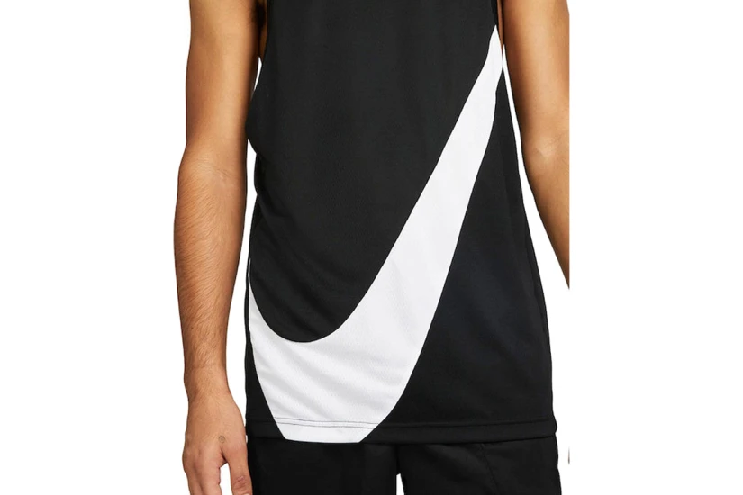 Nike Dri-FIT Basketball Crossover Ανδρική Αμάνικη Μπλούζα Μαύρη, Λευκή