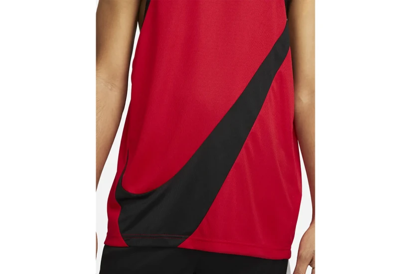 Nike Dri-FIT Basketball Crossover Ανδρική Αμάνικη Μπλούζα Κόκκινη, Μαύρη
