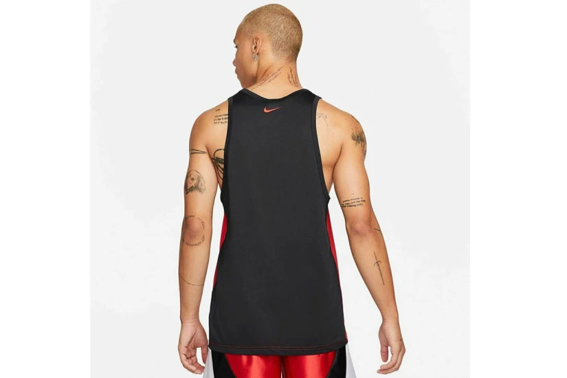 Nike Basketball Dri-FIT Ανδρική Αμάνικη Μπλούζα Κόκκινη, Μαύρη