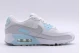 Nike Air Max 90 Γυναικεία Sneakers Λευκά, Γκρι Ανοιχτά, Σιέλ