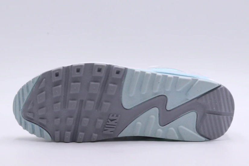 Nike Air Max 90 Γυναικεία Sneakers Λευκά, Γκρι Ανοιχτά, Σιέλ