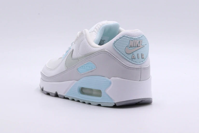 Nike Air Max 90 Γυναικεία Sneakers Λευκά, Γκρι Ανοιχτά, Σιέλ
