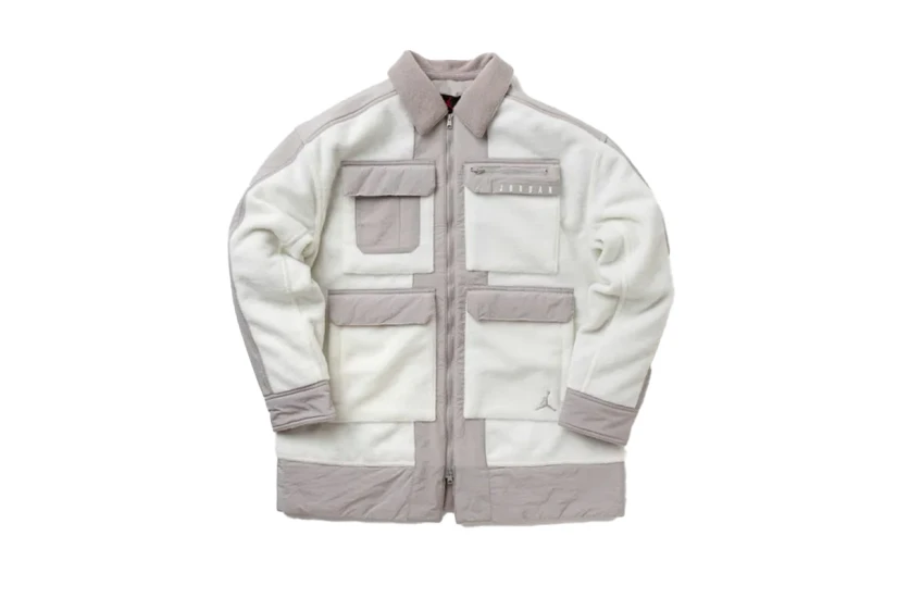 Jordan Cozy Girl Γυναικείο Jacket Λευκό, Γκρι