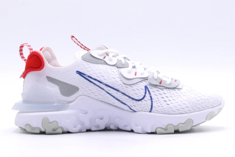 Nike React Vision Ανδρικά Sneakers Λευκά, Κόκκινα, Μπλε, Γκρι
