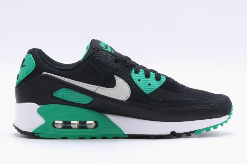 Nike Air Max 90 Ανδρικά Sneakers Μαύρα, Πράσινα, Λευκά
