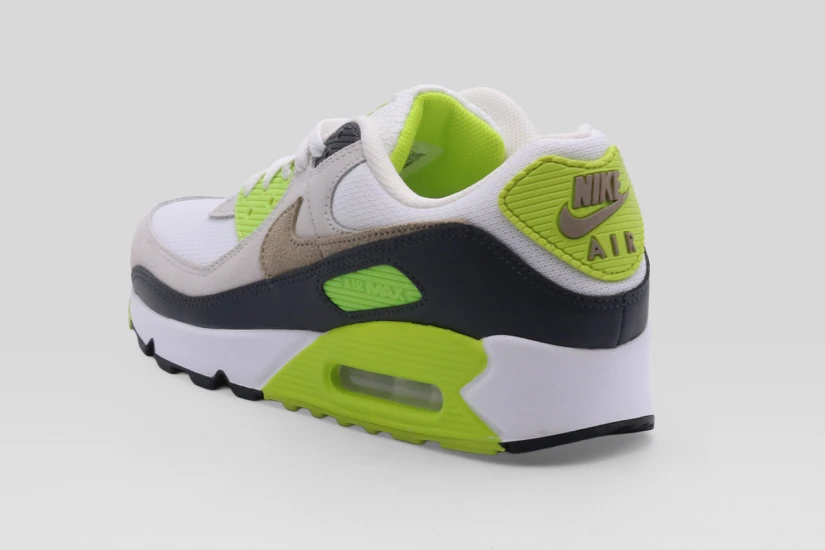 Nike Air Max 90 Ανδρικά Sneakers Λευκά, Λαχανί, Γκρι
