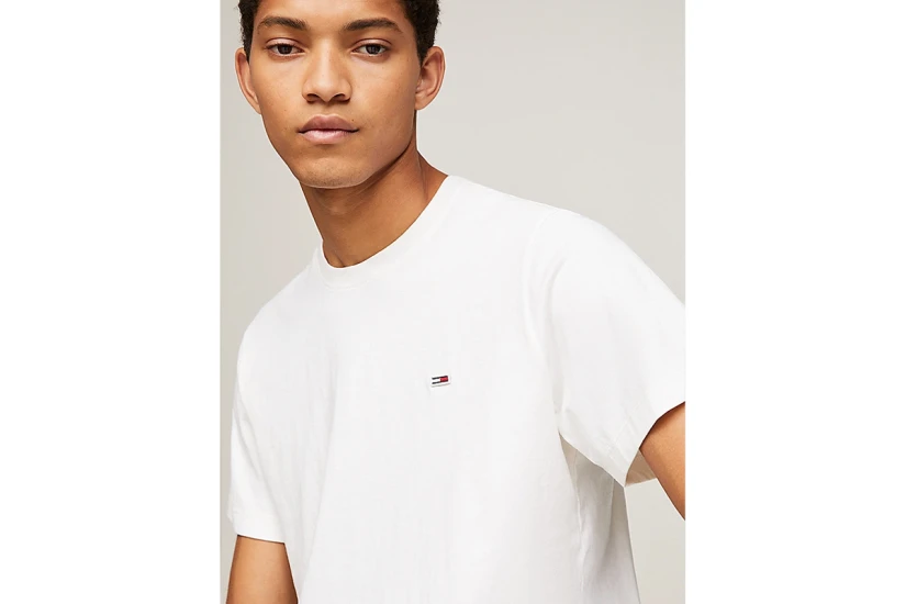 Tommy Jeans Ανδρικό Κοντομάνικο T-Shirt Λευκό