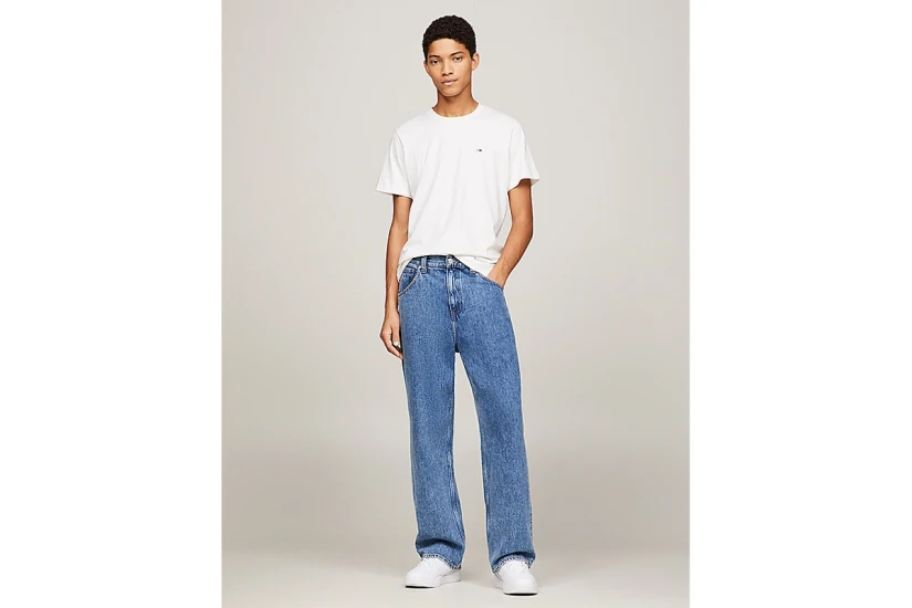 Tommy Jeans Ανδρικό Κοντομάνικο T-Shirt Λευκό