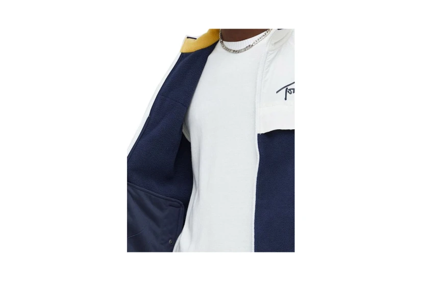 Tommy Jeans Mix Media Retro Αμάνικη Ζακέτα Fleece Ανδρική (DM0DM14093 C87)