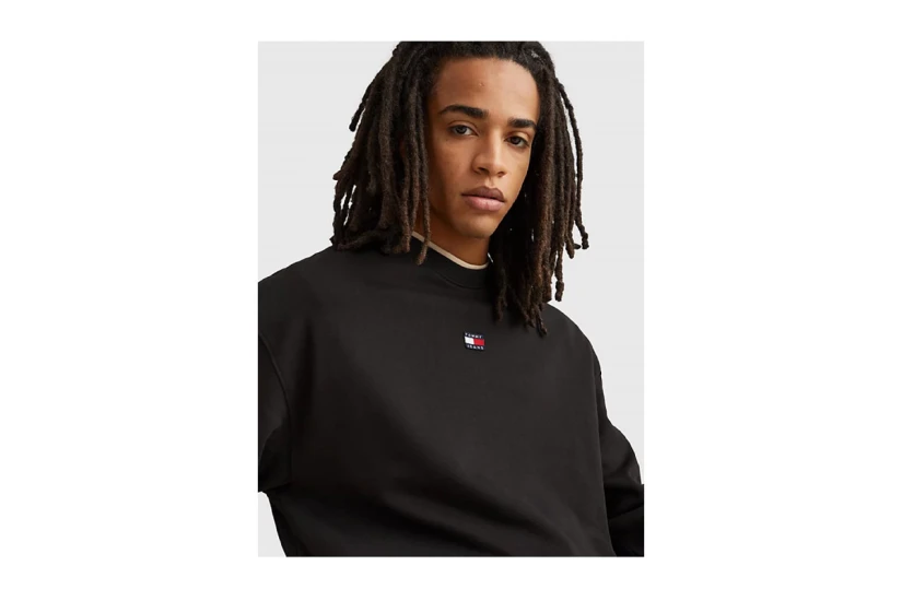 Tommy Jeans Tjm Rlx Xs Badge Crew Μπλούζα Με Λαιμόκοψη Ανδρική (DM0DM16370 BDS)