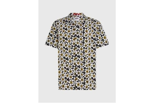 Tommy Jeans Tjm Aop Nyc Grown Daisy Πουκάμισο Κοντομάνικο Ανδρικό (DM0DM16492 BDS)