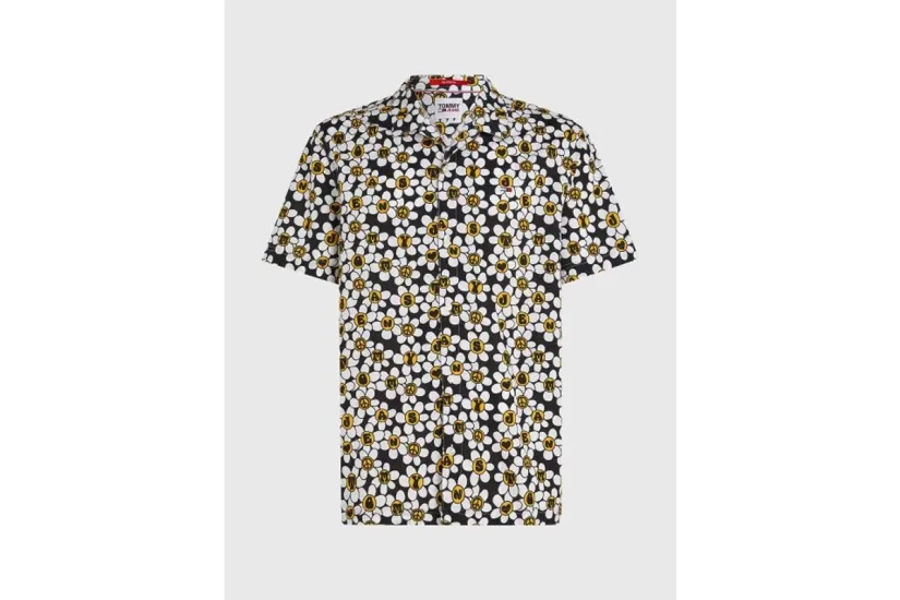 Tommy Jeans Tjm Aop Nyc Grown Daisy Πουκάμισο Κοντομάνικο Ανδρικό (DM0DM16492 BDS)