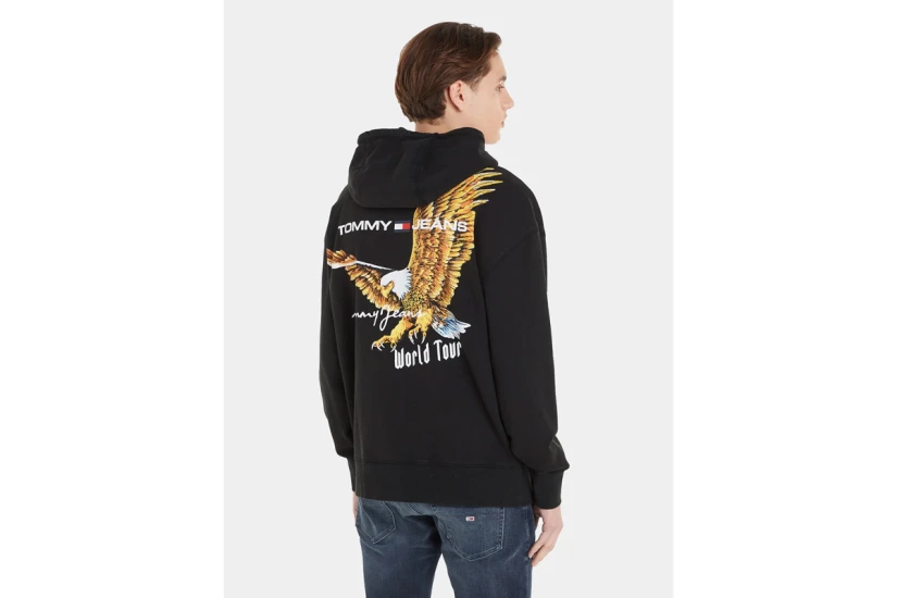 Tommy Jeans Tjm Rlx Vintage Eagle Hoodie Ανδρικό (DM0DM17812 BDS)