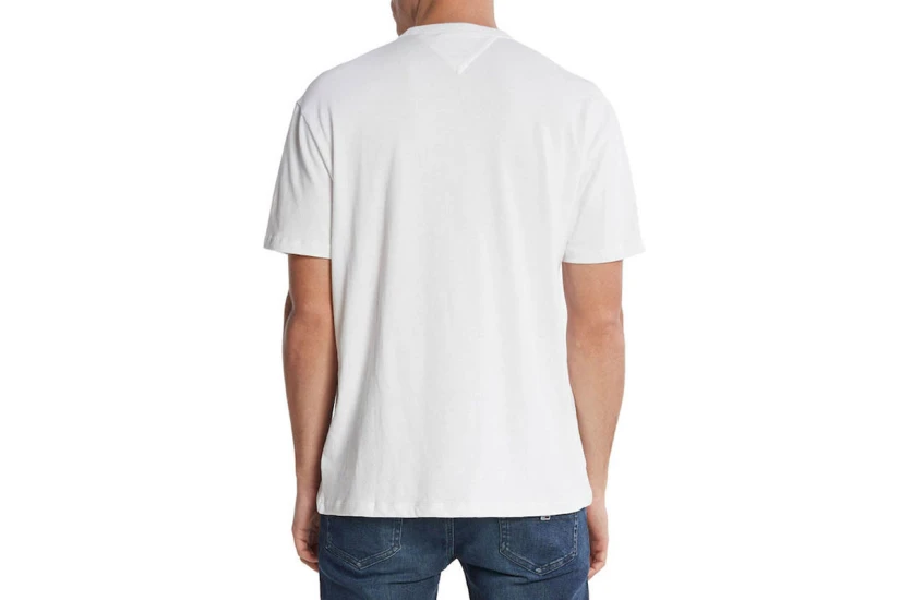 Tommy Jeans Badge Tee Ανδρικό Κοντομάνικο T-Shirt Λευκό