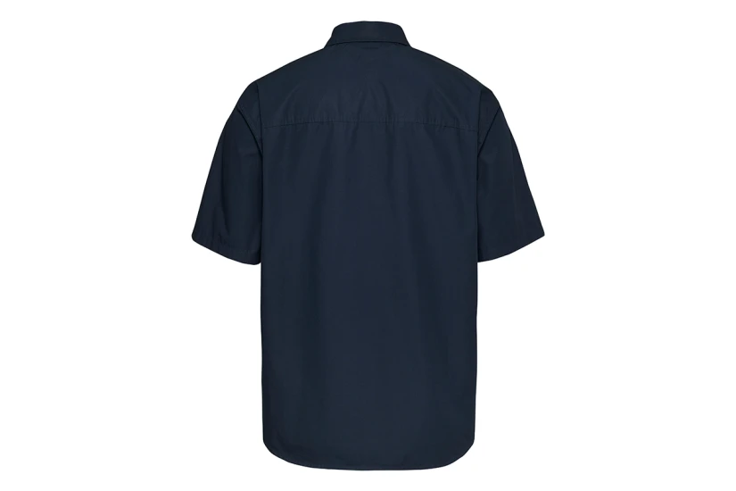 Tommy Jeans Easy Poplin Ανδρικό Κοντομάνικο Πουκάμισο Μπλε Σκούρο