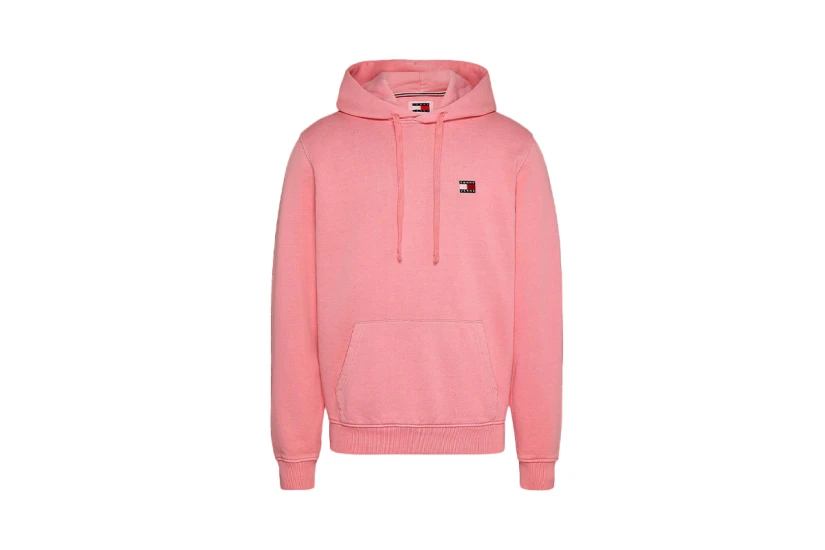 Tommy Jeans Ανδρικό Φούτερ Με Κουκούλα Ροζ