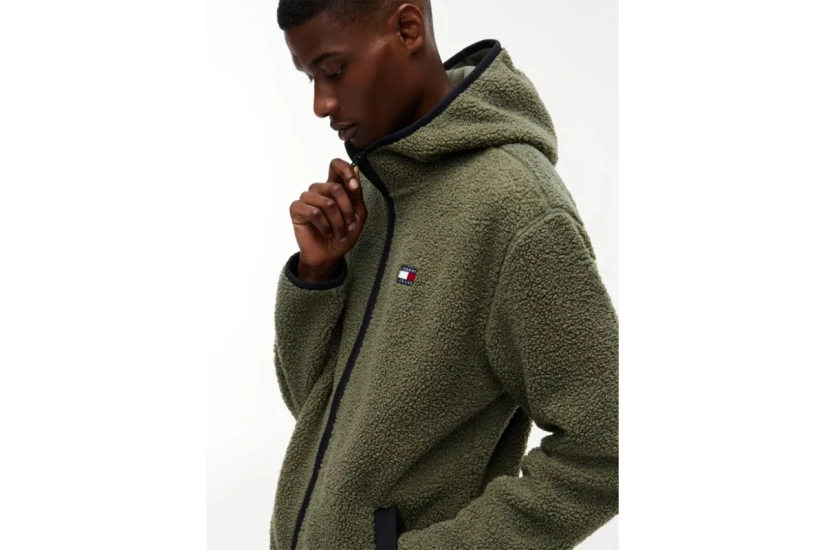 Tommy Jeans Badge Teddy Ζακέτα Sherpa Ανδρική (DM0DM19224 M04)