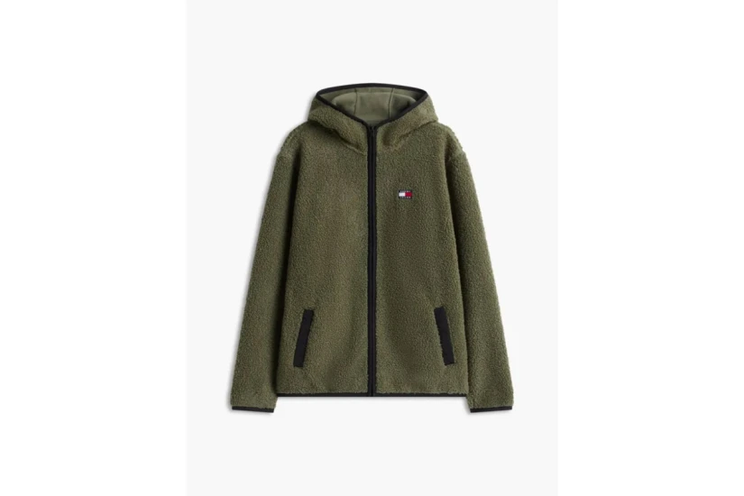 Tommy Jeans Badge Teddy Ζακέτα Sherpa Ανδρική (DM0DM19224 M04)
