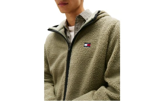 Tommy Jeans Teddy Zip-Thru Ζακέτα Sherpa Ανδρική (DM0DM19224 M1L)