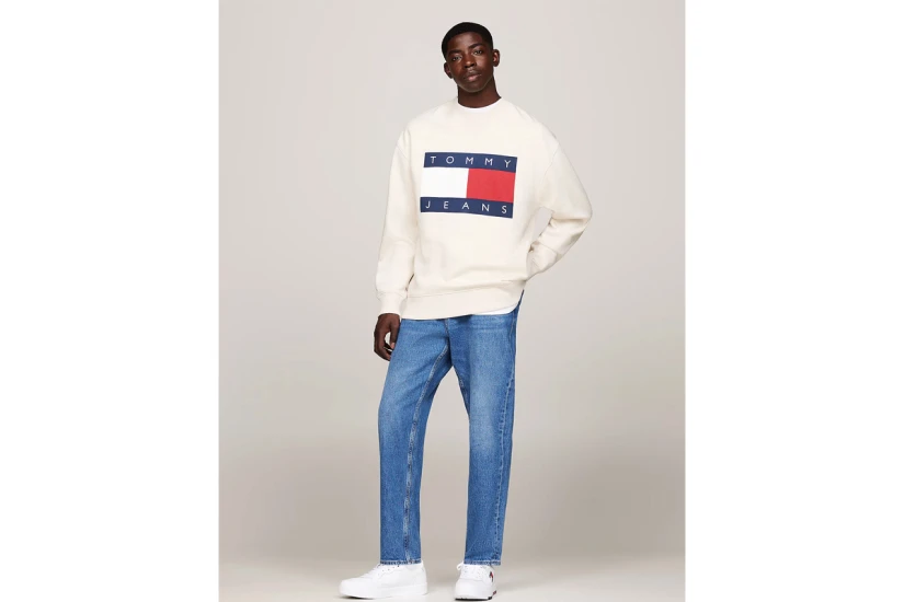 Tommy Jeans Melange Flag Ανδρική Μακρυμάνικη Μπλούζα