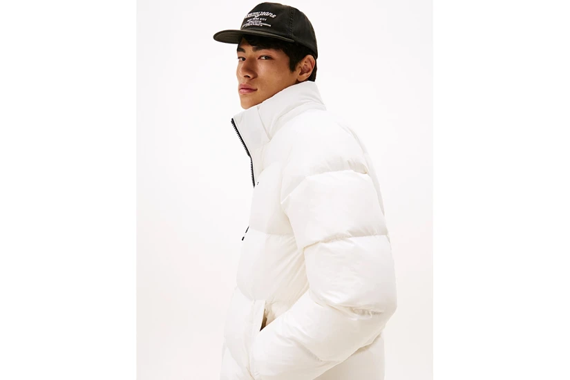 Tommy Jeans Water Repellent Down Hooded Ανδρικό Puffer Μπουφάν με Κουκούλα