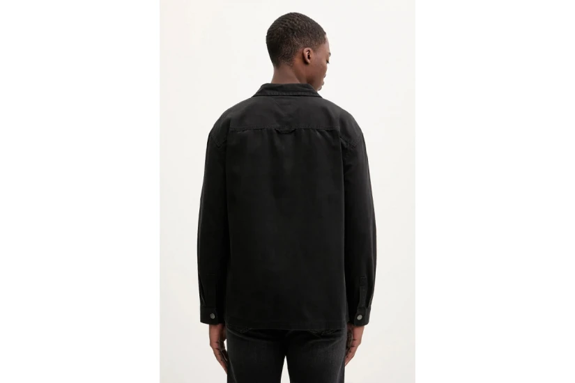 Tommy Jeans Essential Overshirt Ανδρικό Μακρυμάνικο Πουκάμισο Μαύρο
