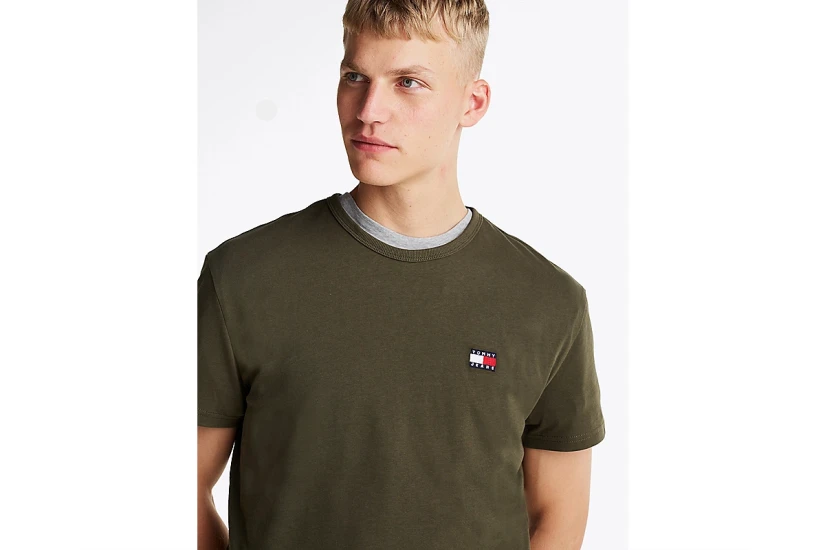 Tommy Jeans Ανδρικό Κοντομάνικο T-Shirt Χακί