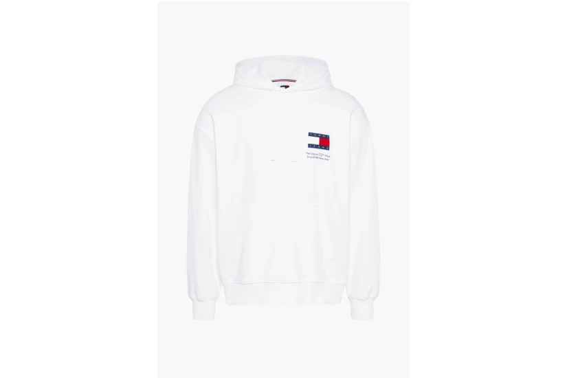 Tommy Jeans Novelty Graphic Ανδρικό Φούτερ Με Κουκούλα Λευκό