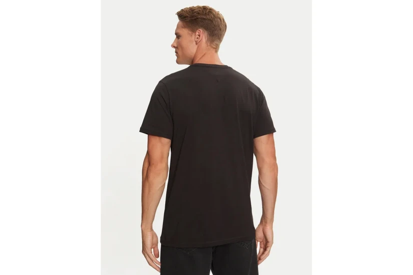 Tommy Jeans Essential Flag Ανδρικό Κοντομάνικο T-Shirt Μαύρο