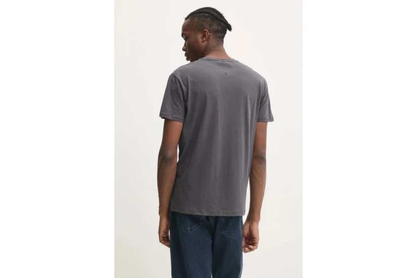 Tommy Jeans Ανδρικό Κοντομάνικο T-Shirt Ανθρακί