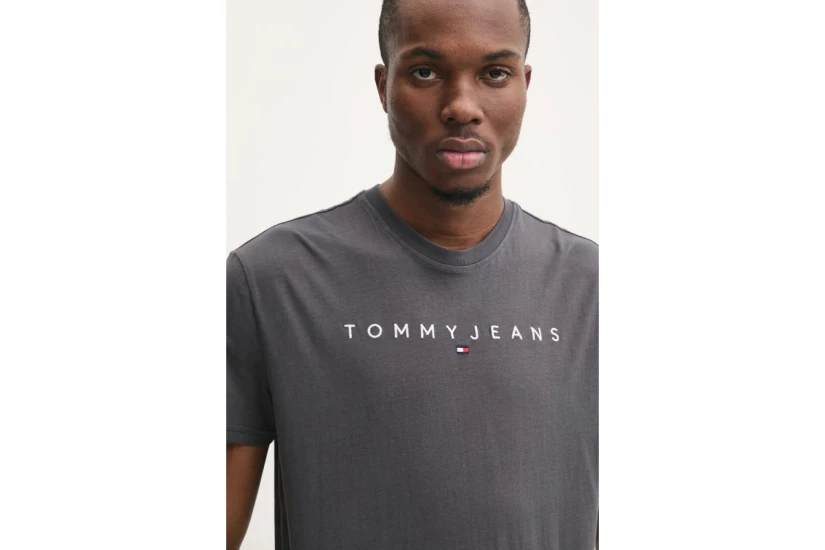 Tommy Jeans Ανδρικό Κοντομάνικο T-Shirt Ανθρακί