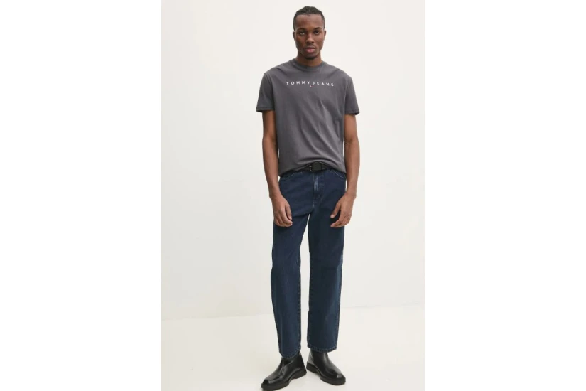 Tommy Jeans Ανδρικό Κοντομάνικο T-Shirt Ανθρακί
