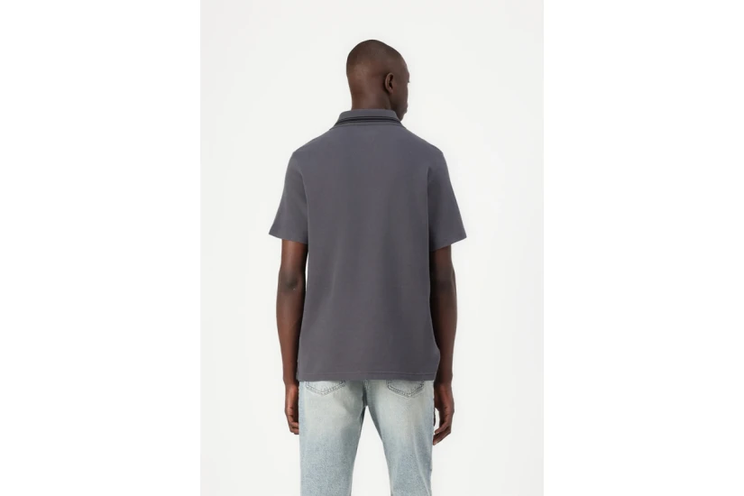 Tommy Jeans Ανδρικό Κοντομάνικο Polo T-Shirt Γκρι Σκούρο