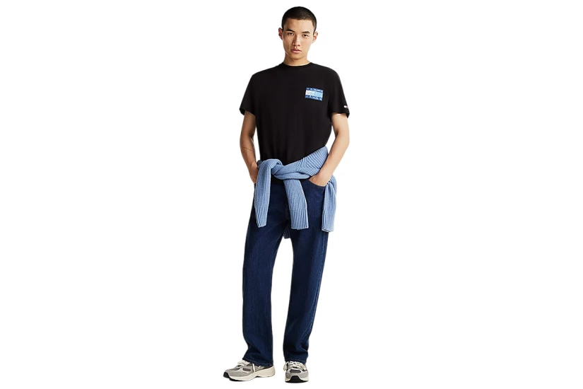 Tommy Jeans Ανδρικό Κοντομάνικο T-Shirt Μαύρο