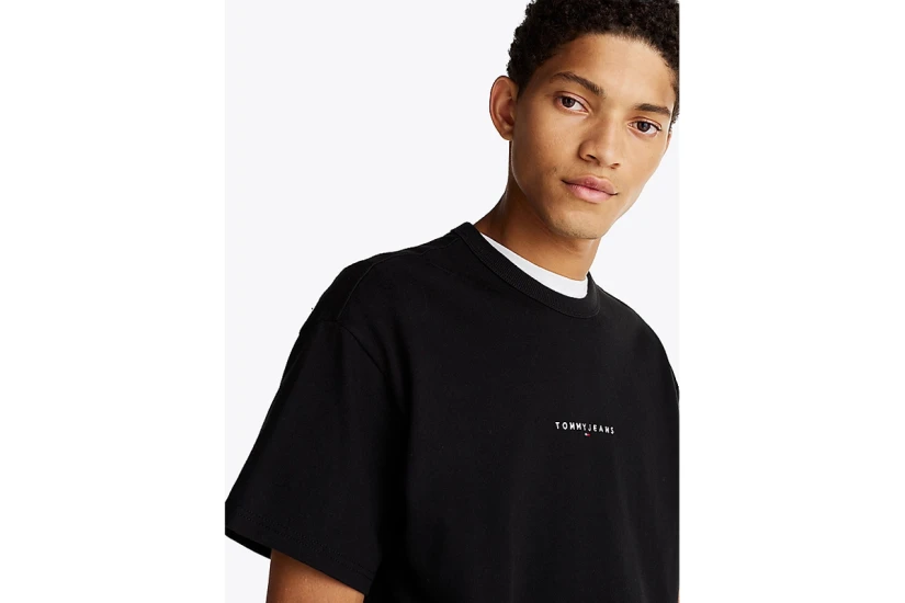 Tommy Jeans Ανδρικό Κοντομάνικο T-Shirt Μαύρο