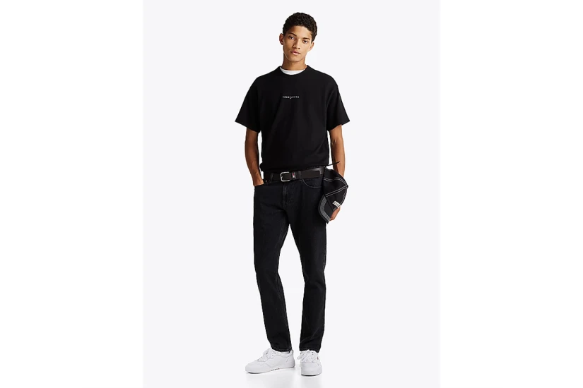 Tommy Jeans Ανδρικό Κοντομάνικο T-Shirt Μαύρο