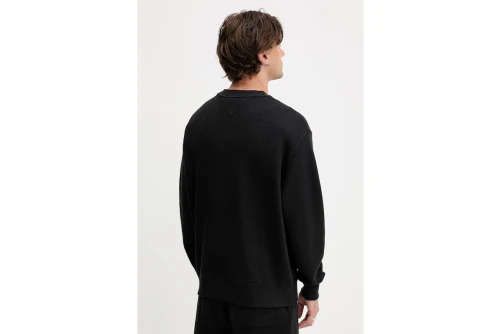 Tommy Jeans Waffle Script Relaxed Fit Μπλούζα Με Λαιμόκοψη Ανδρική (DM0DM21622 BDS)