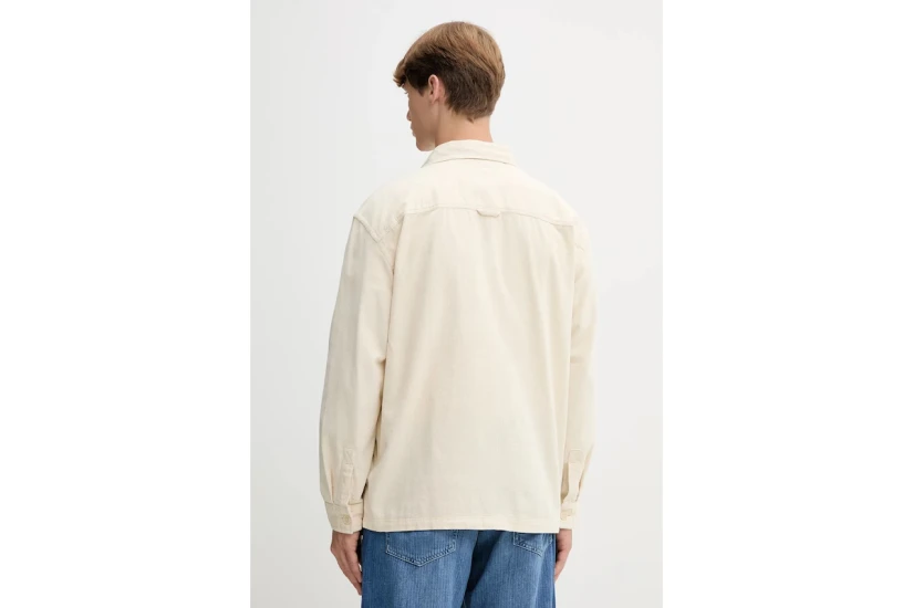 Tommy Jeans Brick Cord Overshirt Ανδρικό Μακρυμάνικο Πουκάμισο Εκρού