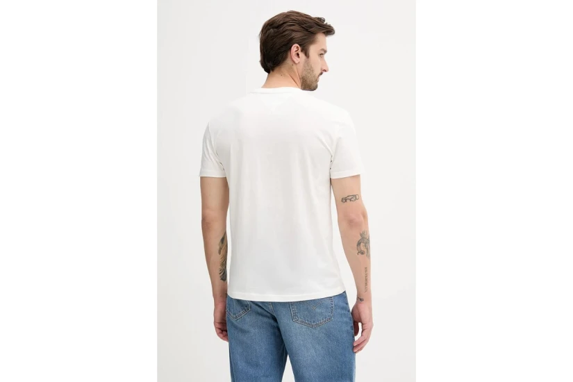 Tommy Jeans Dna Ανδρικό Κοντομάνικο T-shirt Μπεζ