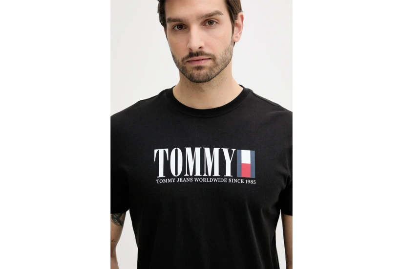 Tommy Jeans DNA  Ανδρικό Κοντομάνικο T-Shirt Μαύρο