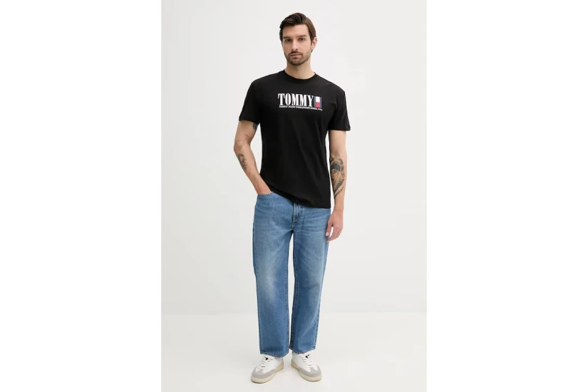 Tommy Jeans DNA  Ανδρικό Κοντομάνικο T-Shirt Μαύρο