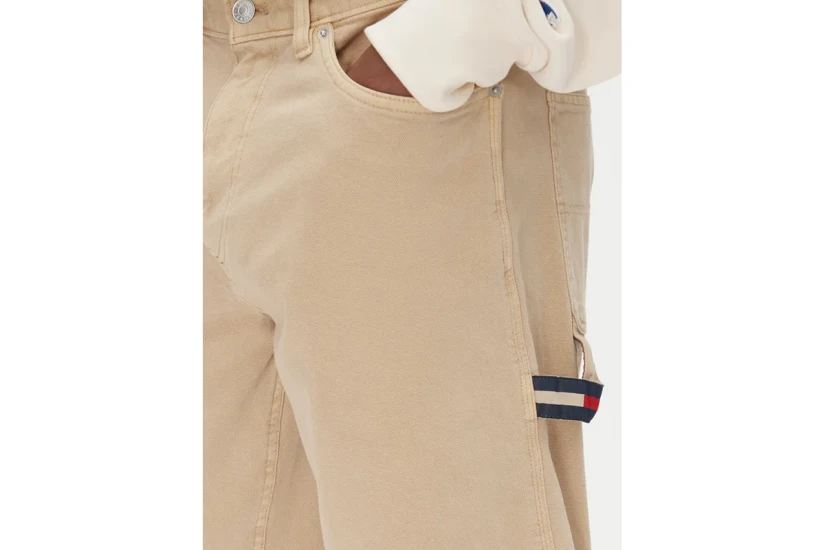 Tommy Jeans Jamie Canvas Carpenter Ανδρική Casual Βερμούδα Μπεζ