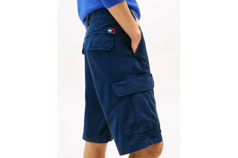 Tommy Jeans Otis Twill Ανδρική Βερμούδα Cargo Μπλε Σκούρο