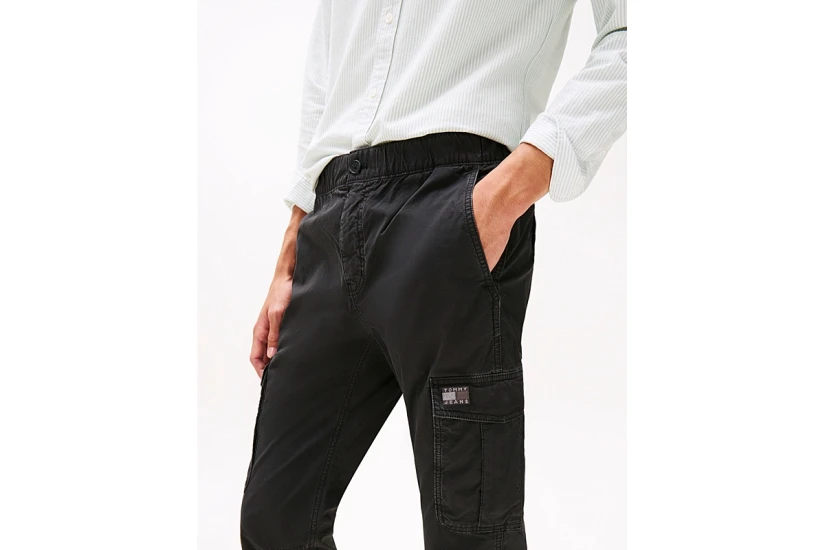 Tommy Jeans Scanton Ripstop Slim Ανδρικό Παντελόνι Cargo Μαύρο